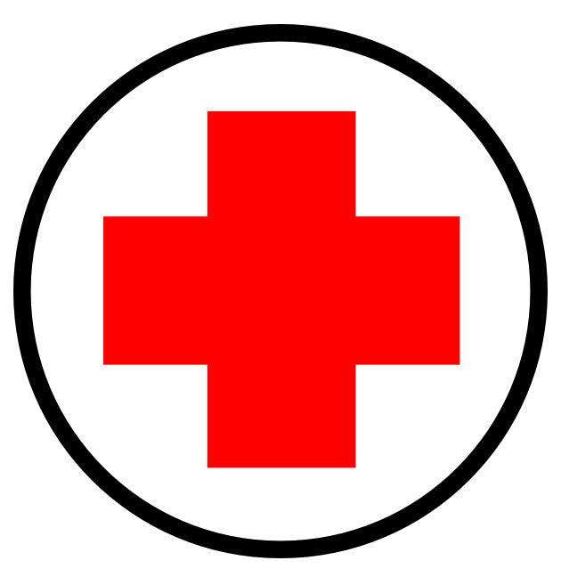 24" First Aid Station Here Floor Signage