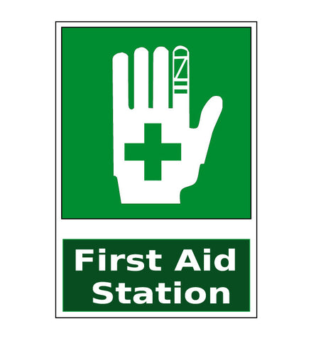 First Aid Station Floor Sign