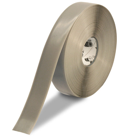CUSTOMIZED - 2" GRAY Solid Color Repeating Message Tape - 100'  Roll
