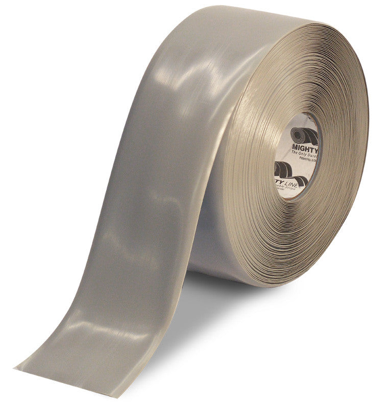 CUSTOMIZED - 4" GRAY Solid Color Repeating Message Tape - 100'  Roll