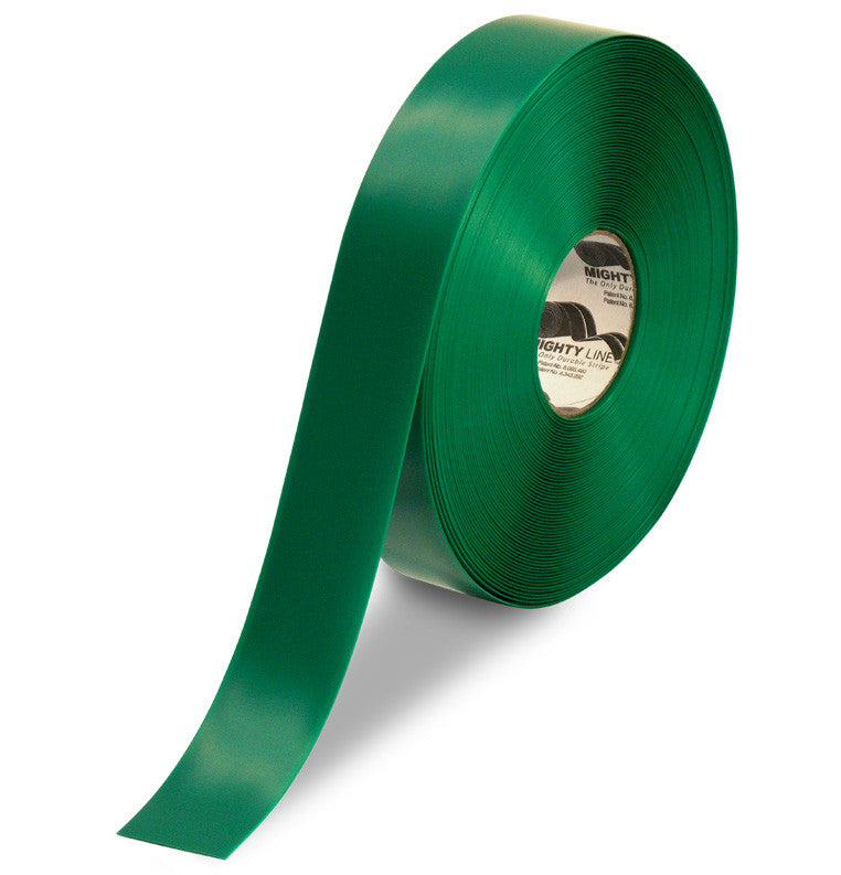 CUSTOMIZED - 2" GREEN Solid Color Repeating Message Tape - 100'  Roll
