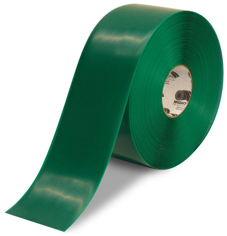 CUSTOMIZED - 4" GREEN Solid Color Repeating Message Tape - 100'  Roll