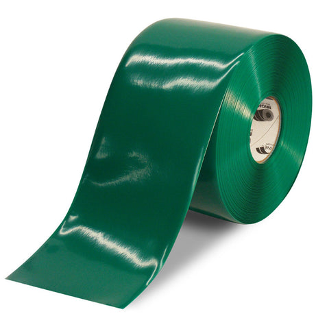 CUSTOMIZED - 6" GREEN Solid Color Repeating Message Tape - 100'  Roll