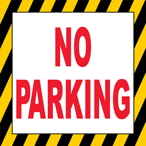 No Parking Floor Sign