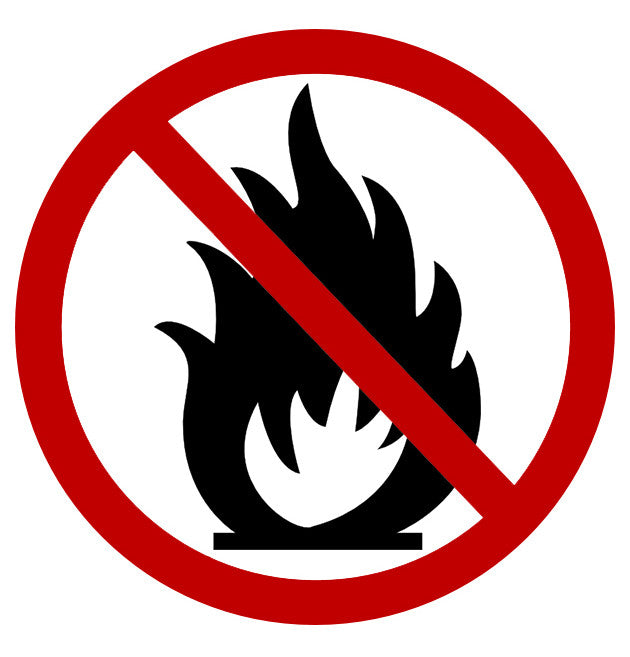 24" No Fires Permitted Floor Signage