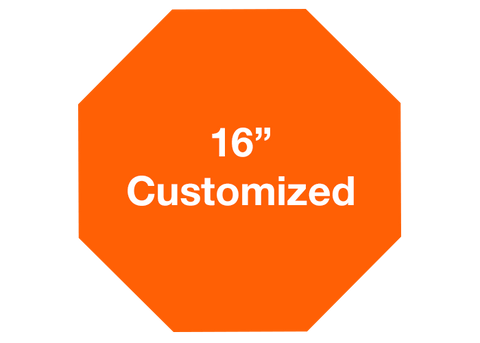 CUSTOMIZED - 16" Orange Octagon - Set of 3