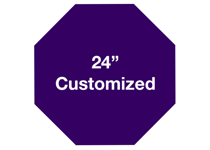Customized Purple Octagon Floor Signs