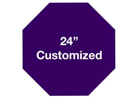 CUSTOMIZED - 24" Purple Octagon - Set of 2