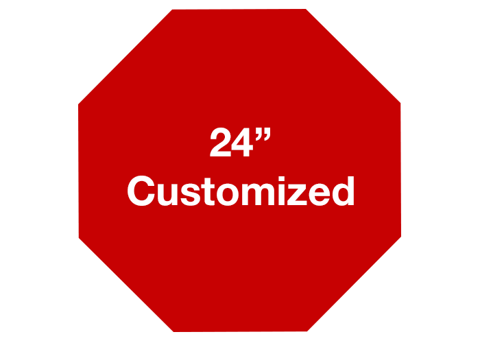 Octagon Red Customized Warehouse Floor Signs