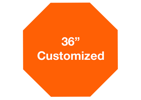 CUSTOMIZED - 36" Orange Octagon - Set of 1