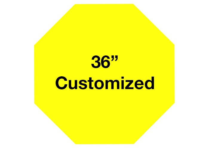 Octagon Yellow Customized Adhesive Floor Signs