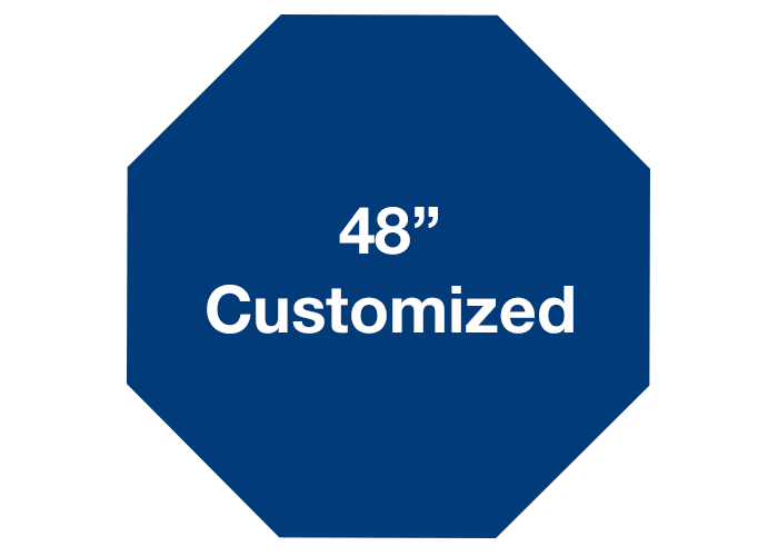 Octagon 48" Customized Floor Signs - Mighty Line