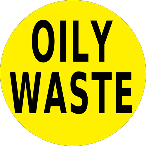 Oily Waste Floor Sign