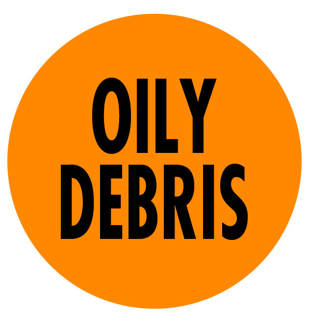 16" Oily Debris Floor Signage