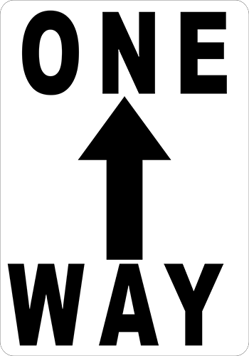 One Way Floor Sign