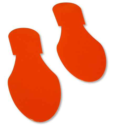 Orange Mighty Line Floor Tape Footprints - Pack of 50