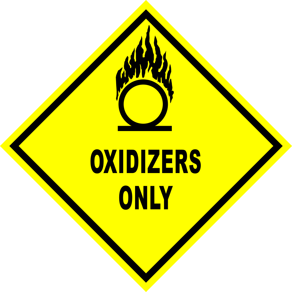 Oxidizers Only Floor Sign