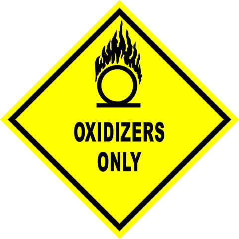 Oxidizers Only Floor Sign