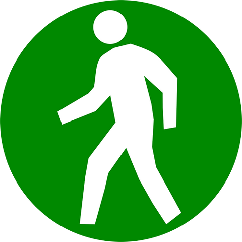 Pedestrian Area Floor Sign