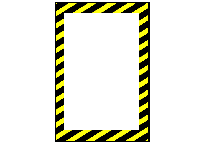 Vertical Caution Sign Custom Floor Tape Marking