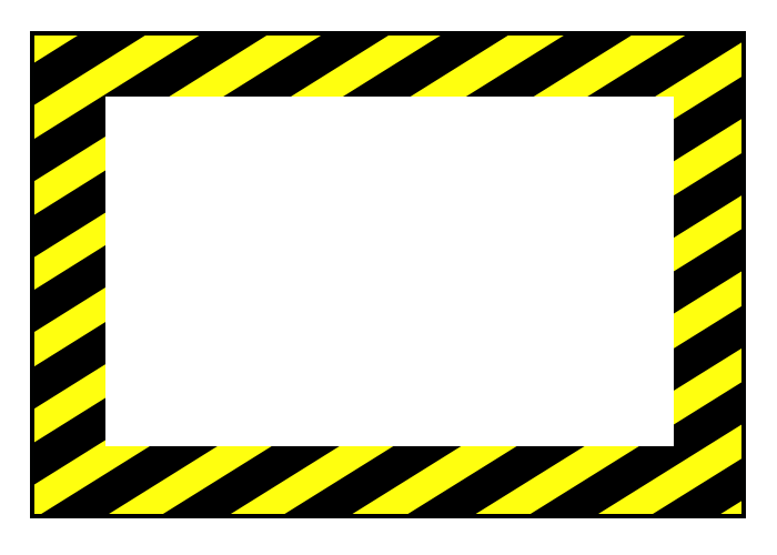 Horizontal Caution Sign Custom Floor Tape Signs