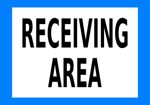 Receiving Area Floor Sign