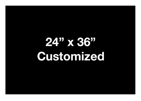 CUSTOMIZED - 24" x 36" Horizontal Black Rectangle - Set of 2