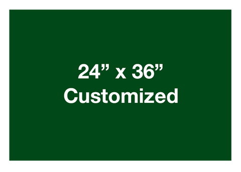 CUSTOMIZED - 24" x 36" Horizontal Green Rectangle - Set of 2