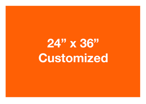CUSTOMIZED - 24" x 36" Horizontal Orange Rectangle - Set of 2