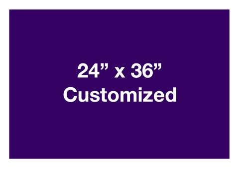 CUSTOMIZED - 24" x 36" Horizontal Purple Rectangle - Set of 2