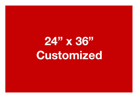 CUSTOMIZED - 24" x 36" Horizontal Red Rectangle - Set of 2
