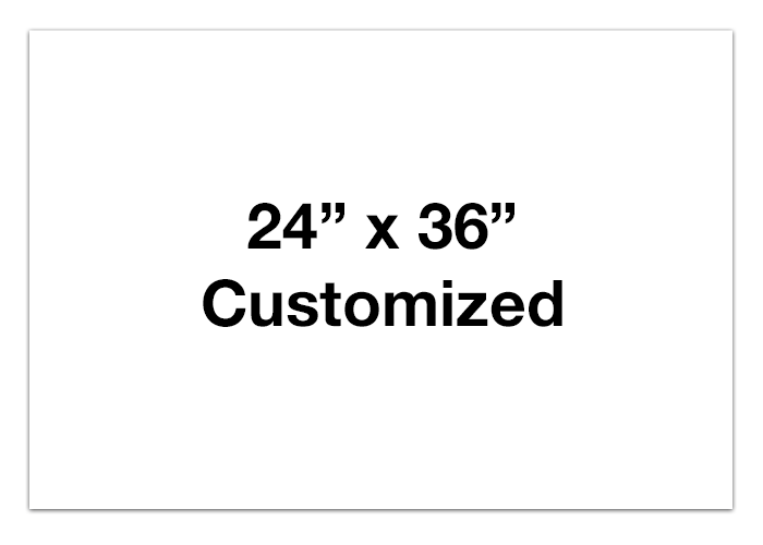 CUSTOMIZED - 24" x 36" Horizontal White Rectangle - Set of 2