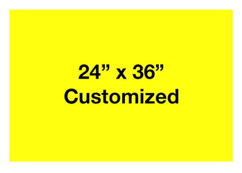 CUSTOMIZED - 24" x 36" Horizontal Yellow Rectangle - Set of 2