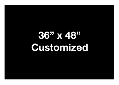 CUSTOMIZED - 36" x 48" Horizontal Black Rectangle - Set of 1