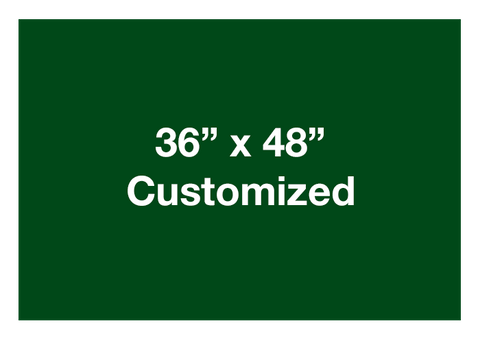 CUSTOMIZED - 36" x 48" Horizontal Green Rectangle - Set of 1