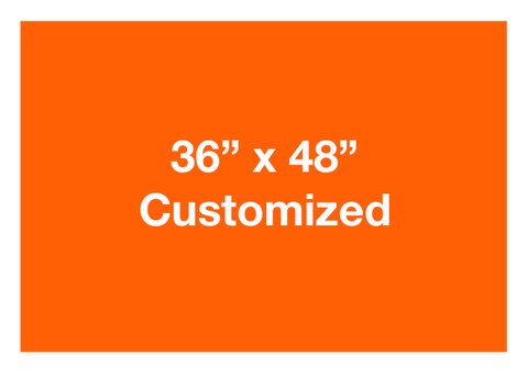 CUSTOMIZED - 36" x 48" Horizontal Orange Rectangle - Set of 1