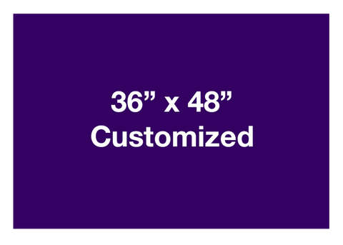 CUSTOMIZED - 36" x 48" Horizontal Purple Rectangle - Set of 1