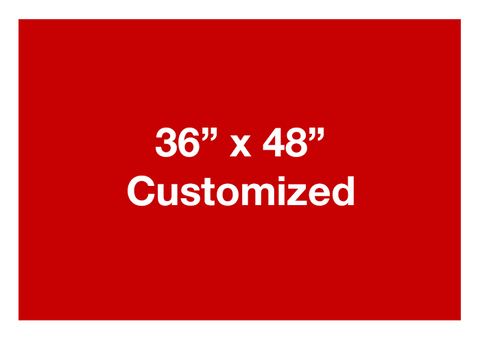CUSTOMIZED - 36" x 48" Horizontal Red Rectangle - Set of 1