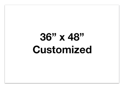 CUSTOMIZED - 36" x 48" Horizontal White Rectangle - Set of 1