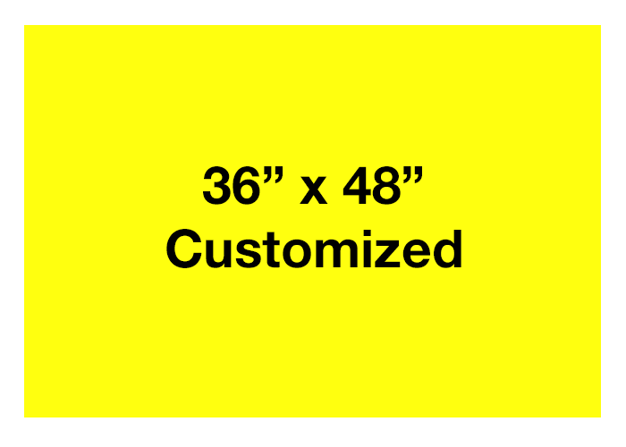 Rectangle Yellow Customized Adhesive Floor Signs