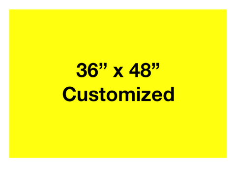 CUSTOMIZED - 36" x 48" Horizontal Yellow Rectangle - Set of 1