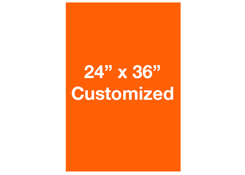 CUSTOMIZED - 24" x 36" Vertical Orange Rectangle - Set of 2