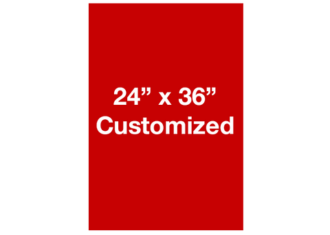 CUSTOMIZED - 24" x 36" Vertical Red Rectangle - Set of 2