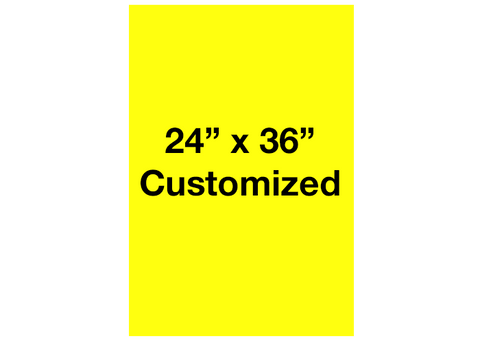 CUSTOMIZED - 24" x 36" Vertical Yellow Rectangle - Set of 2