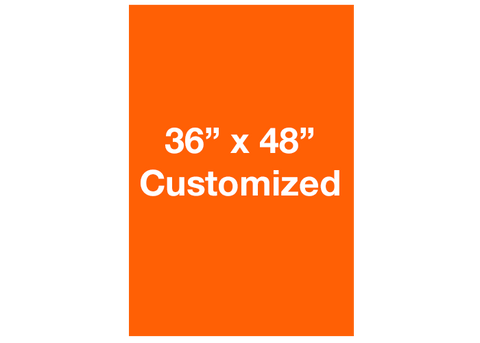 CUSTOMIZED - 36" x 48" Vertical Orange Rectangle - Set of 1
