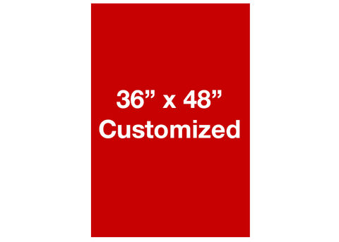 CUSTOMIZED - 36" x 48" Vertical Red Rectangle - Set of 1