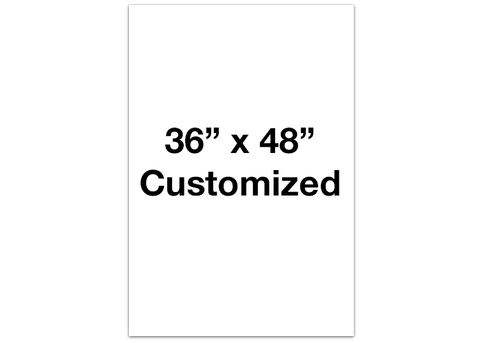 CUSTOMIZED - 36" x 48" Vertical White Rectangle - Set of 1