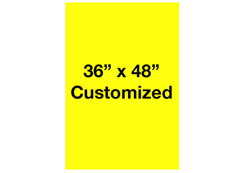 CUSTOMIZED - 36" x 48" Vertical Yellow Rectangle - Set of 1