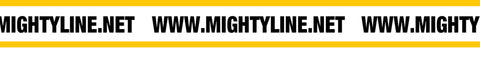 Mighty Line 6 Inch Repeating Message Floor Tape, Yellow