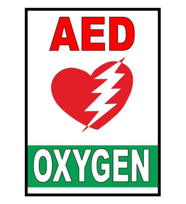 AED Oxygen Floor Sign